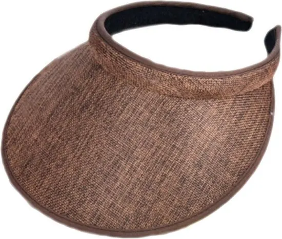 Klem zonneklep zonnepet met brede rand kleur one